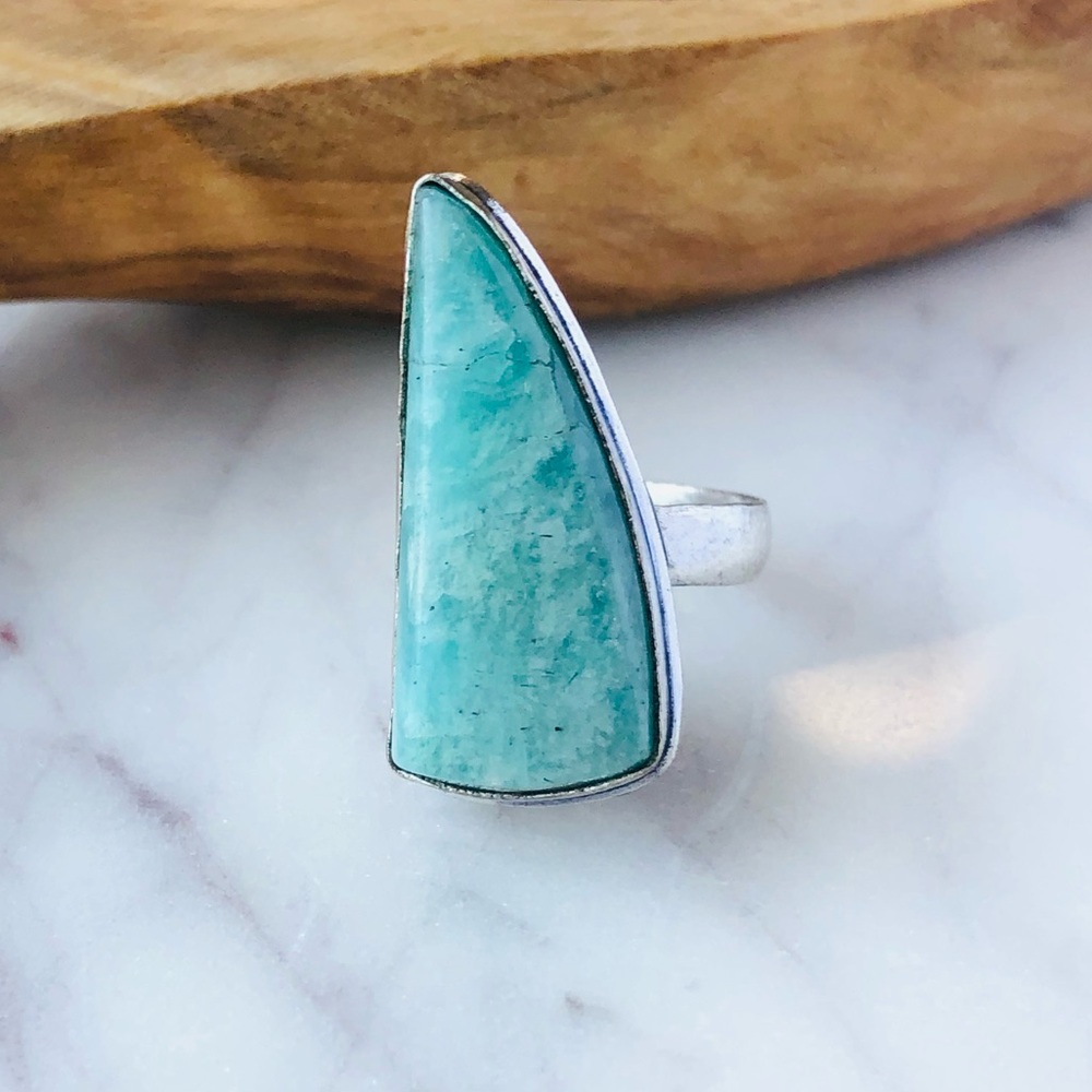 Amazonite Silver Ring - Picture 4 of 11